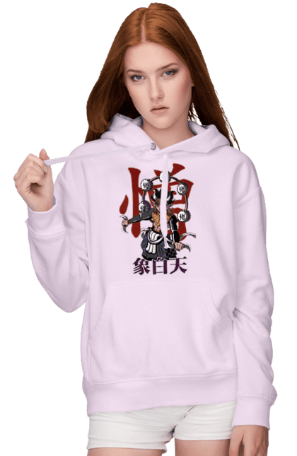 Women's hoodie with prints Demon Slayer Zohakuten. Anime, demon slayer, eternal paradise faith, kimetsu no yaiba, manga, twelve kizuki, upper rank six, zohakuten. 2070702