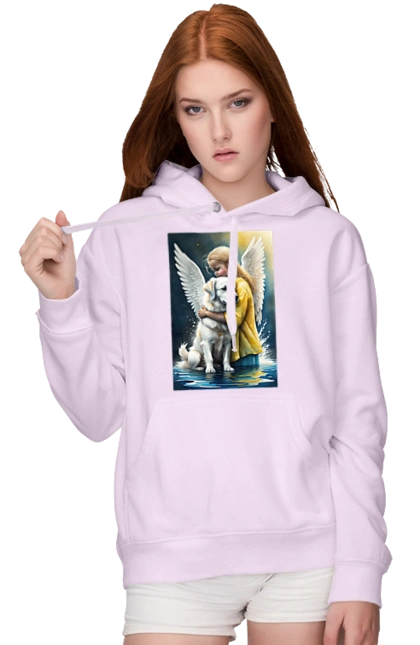 Girl and dog angel [memorial to dead animals]