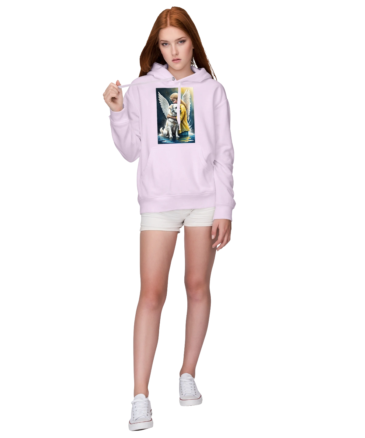 Girl and dog angel [memorial to dead animals]