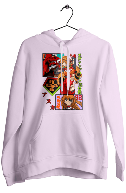 Women's hoodie with prints Evangelion Asuka. Anime, asuka, asuka langley sorry, eva 02, evangelion, eve, kaoru, manga, ray, shinji. 2070702