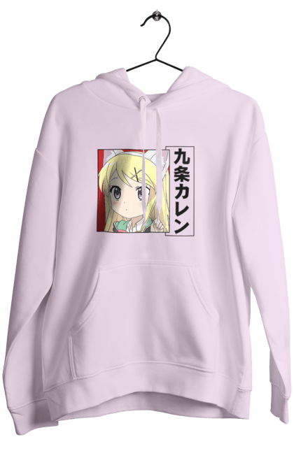 Women's hoodie with prints Kiniro Mosaic Karen Kujo. Anime, gold mosaic, karen, karen kujo, kiniro mosaic, kinmoza, manga. 2070702