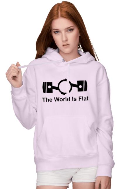 Women`s hoodie with prints World Flat. Auto, detail. 2070702