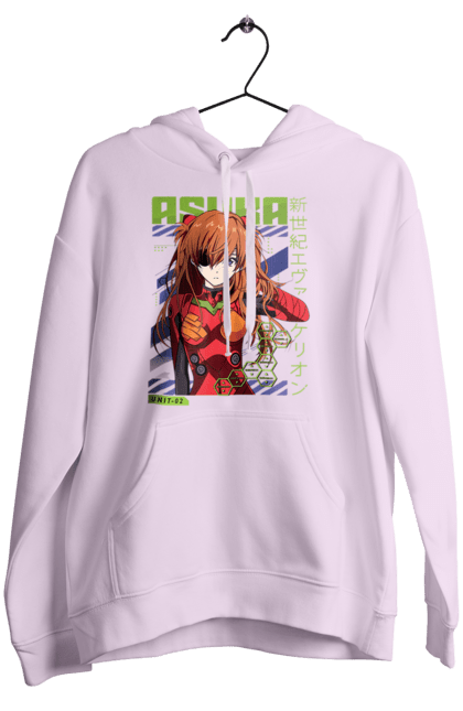 Women's hoodie with prints Evangelion Asuka. Anime, asuka, asuka langley sorry, eva 02, evangelion, eve, kaoru, manga, ray, shinji. 2070702