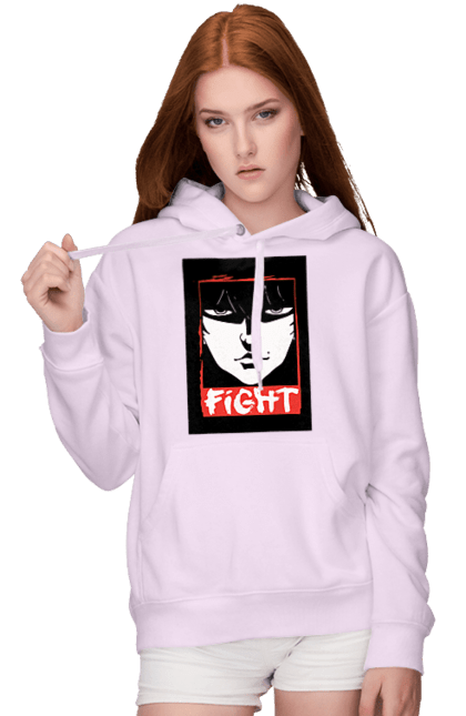 Women's hoodie with prints Hanma Baki. Anime, baki fighter, hanma baki, manga, martial arts, tv series. 2070702