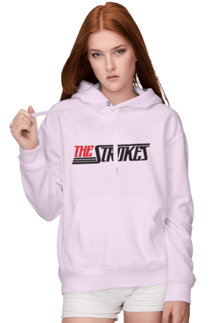 Women's hoodie with prints The Strokes. Alternative rock, garage rock, group, indie, indie rock, music, post-punk revival, rock, strokes. 2070702