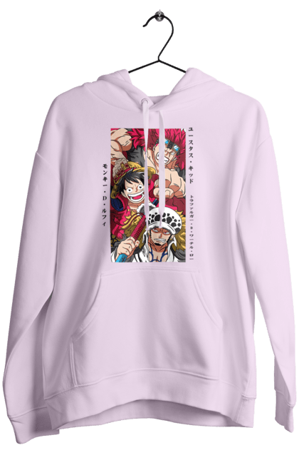 Women's hoodie with prints One Piece Luffy. Anime, luffy, manga, monkey de luffy, one piece, pirates. 2070702