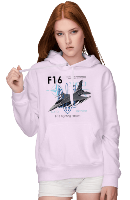 Women`s hoodie with prints F16. F16, howitzer, nasams, suzanne, zaluzhny, zuzana. 2070702