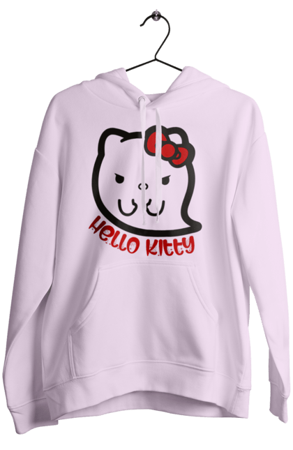 Women's hoodie with prints Hello Kitty Halloween. Brand, cat, character, ghost, ghost, halloween, hello kitty, kitten, kitty. 2070702