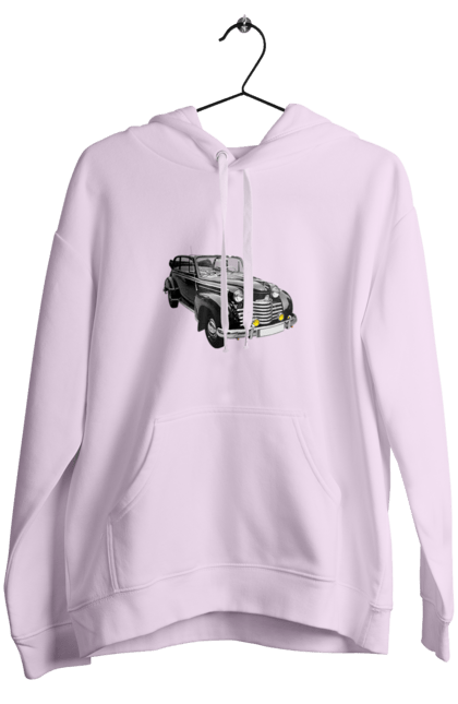 Жіноче худі з принтом "Авто.5". Авто, професійне фото, ретро авто, фото, чорний колір. 2070702