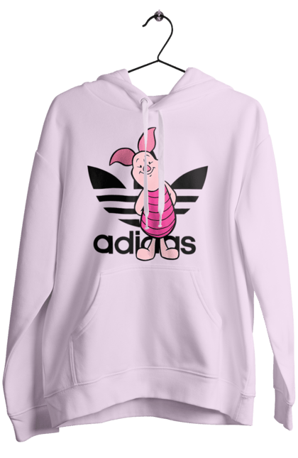 Жіноче худі з принтом "Adidas П'ятачок". Adidas, piglet, адідас, вінні пух, мультфільм, п ятачок, п`ятачок, пятачок. 2070702