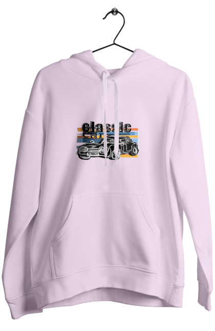 Women`s hoodie with prints Print Classic Car. Car, classic, retro car, vintage car. 2070702