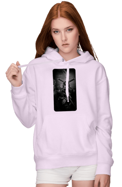 Жіноче худі з принтом "Слава зсу". Гвинтівка, зброя, літак, перемога, солдат, україна. 2070702