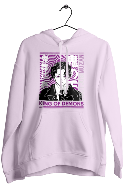 Women's hoodie with prints Demon Slayer Muzan. Anime, demon slayer, eternal paradise faith, kimetsu no yaiba, manga, muzan, twelve kizuki, upper rank six. 2070702