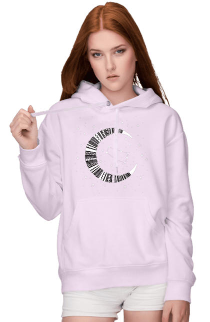 Жіноче худі з принтом "Знак зодіаку Близнюки". Близнюки, гороскоп, знак, знак зодіаку, знак зодіаку близнюки, зодіак, сузір`я. 2070702