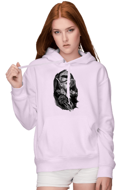 Women`s hoodie with prints Cossack. Cossack, forelock, good ukrainian, pistol, tickets, vusa. 2070702