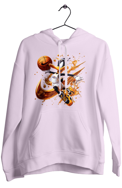 Women's hoodie with prints Daffy Duck Nike. Cartoon, character, daffy duck, duck, looney tunes, merrie melodies, nike, warner brothers. 2070702