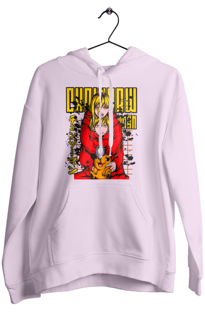 Women's hoodie with prints Chainsaw Man Power and Denji. Anime, chainsaw man, demon, denji, manga, power, shonen. 2070702