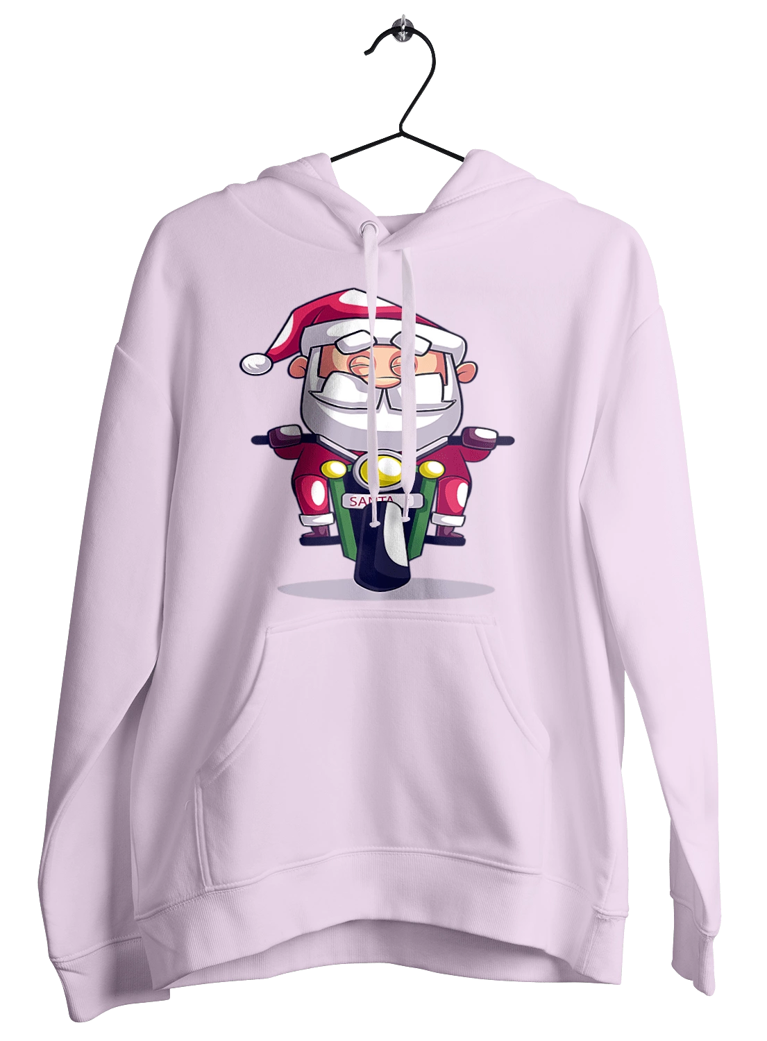 Щасливий Санта на мотоциклі