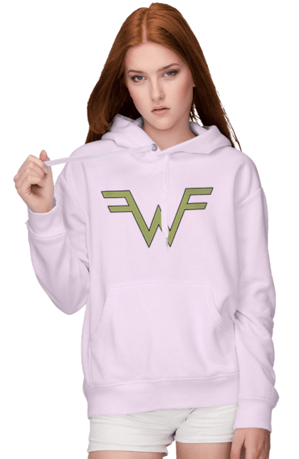 Women's hoodie with prints Weezer. Alternative rock, group, indie rock, music, pop rock, power pop, rock, weezer. 2070702