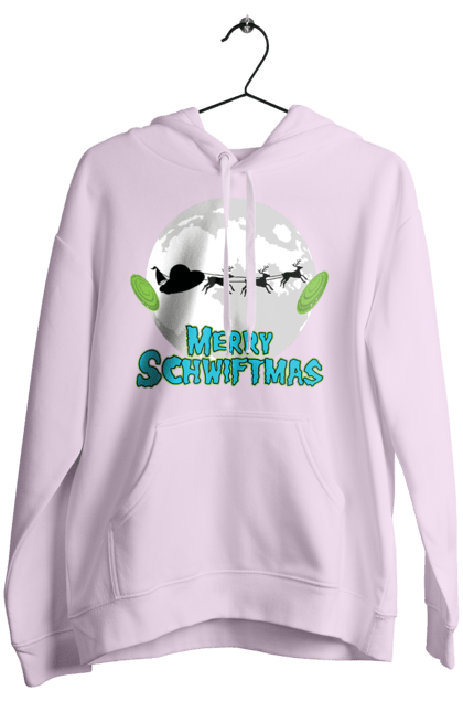 Women`s hoodie with prints Rick and Morty Merry Christmas!. Adventures, black humor, cartoon, christmas, merry christmas, rick, rick and morty, santa claus, sci-fi, tragicomedy. 2070702