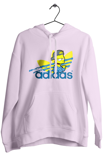 Жіноче худі з принтом "Adidas Барт". Adidas, bart, адідас, барт, мультфільм, серіал, сімпсон. 2070702