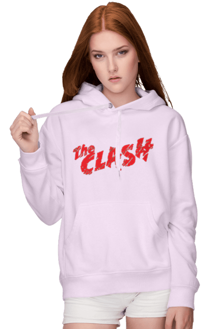 Women's hoodie with prints The Clash. Clash, dub, group, music, punk, punk rock, reggae, rock, rock`n`roll. 2070702