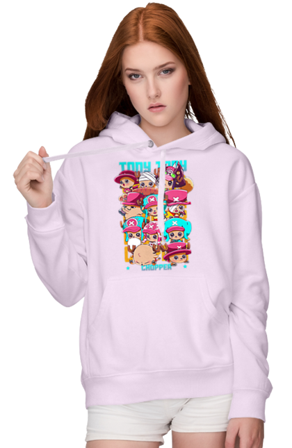 Women's hoodie with prints One Piece Tony Tony Chopper. Adventures, anime, fantasy, light novel, manga, one piece, tony tony chopper, tv series. 2070702