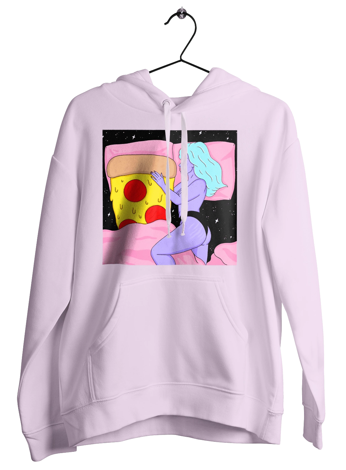 Purple Girl And Pizza