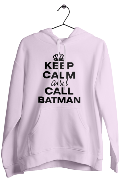 Жіноче худі з принтом "Keep Calm and Call Batman чорна". Бетмен, з написами, зберігай спокій, меми, популярні, прикольні. 2070702