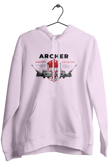 Women`s hoodie with prints Archer. Archer, bayraktar, caesar, himars, javelin, nlaw, patriot, weapons, zaluzhny. 2070702