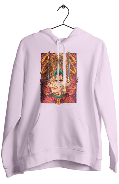 Women's hoodie with prints One Piece Zoro. Anime, manga, one piece, roronoa zoro, straw hat pirates, swordsman, zoro. 2070702