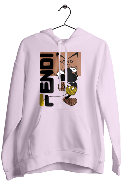 Женское худи с принтом Fendi Микки Маус. Fendi, mickey mouse, бренд, дом моды, италия, люкс, микки маус, мода, сумка, фенди. 2070702