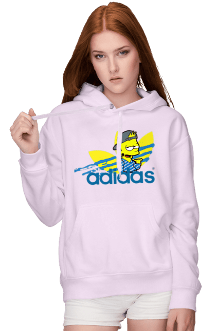 Жіноче худі з принтом "Adidas Барт". Adidas, bart, адідас, барт, мультфільм, серіал, сімпсон. 2070702