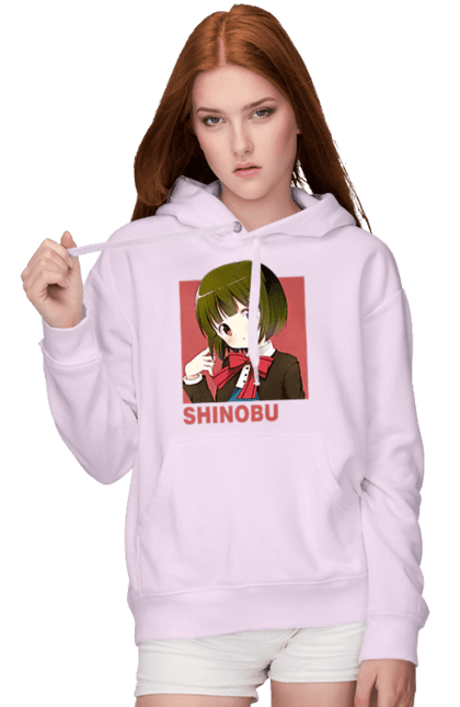 Women's hoodie with prints Kiniro Mosaic Shinobu Omiya. Anime, gold mosaic, kiniro mosaic, kinmoza, manga, shinobu, shinobu omiya. 2070702