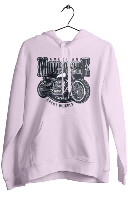 Women`s hoodie with prints Cool vintage motorcycle. America, good, male, motorcycle, motorcycles, retro, stylish, stylishly, vintage, vintage. 2070702