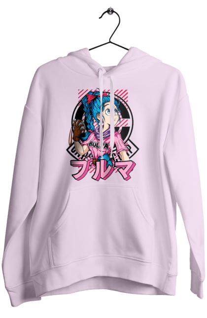 Women's hoodie with prints Dragon Ball Bulma. Anime, bulma, dragon ball, goku, manga, tv series, vegeta. 2070702