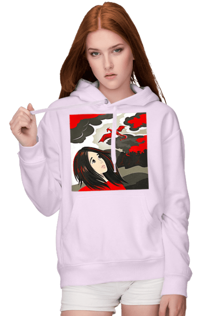 Women's hoodie with prints Girl and dragon. Dragon, fantasy, romance, young woman. 2070702