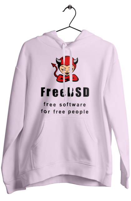Жіноче худі з принтом "Freebsd Для Вільних". Bsd, freebsd, unix, адміністратор, айті, айтішник, безкоштовна, безкоштовно, бестія, вільна, демон, демонесса, доступність, незалежність, операційна система, ос, програміст, програмне забезпечення, свобода, сисадмін, система, системний адміністратор, софт, текст, червоний, чорний. 2070702