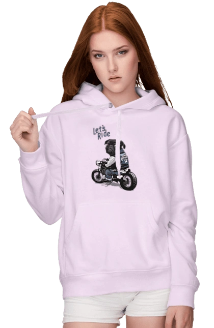 Мопс на мотоциклі