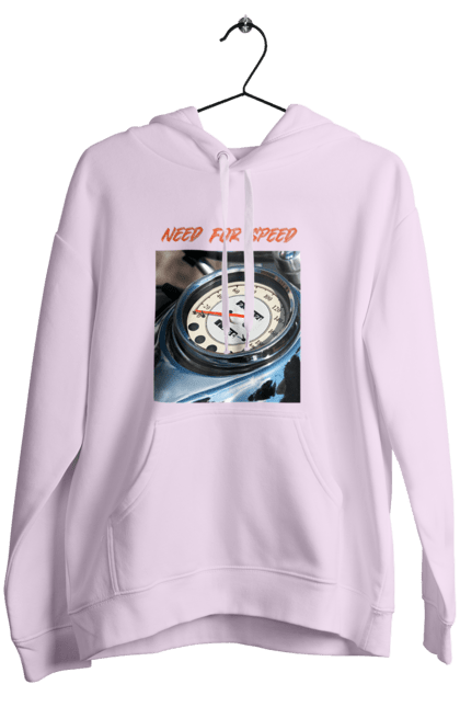 Women`s hoodie with prints Moto3. Biker, dear, lifestyle, motorcycle, retro, speed, speedometer. 2070702