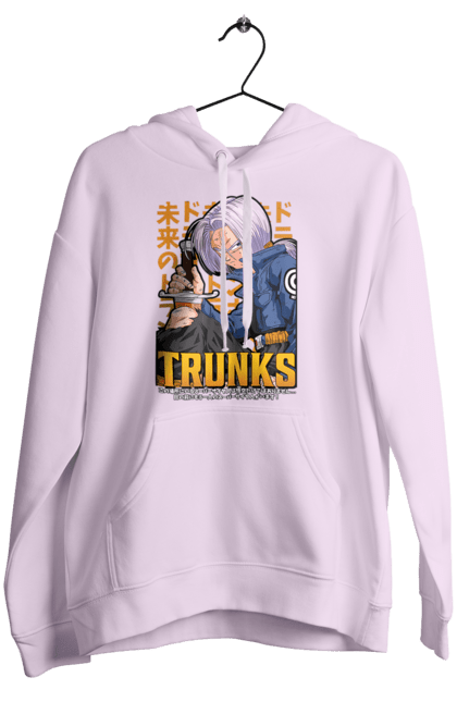 Women's hoodie with prints Dragon Ball Trunks. Anime, dragon ball, manga, trunks, tv series. 2070702