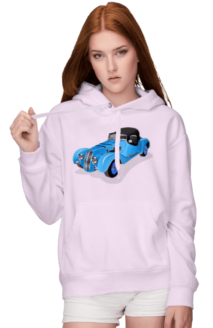 Women`s hoodie with prints Car. Auto, car, classic, old, old machine. 2070702