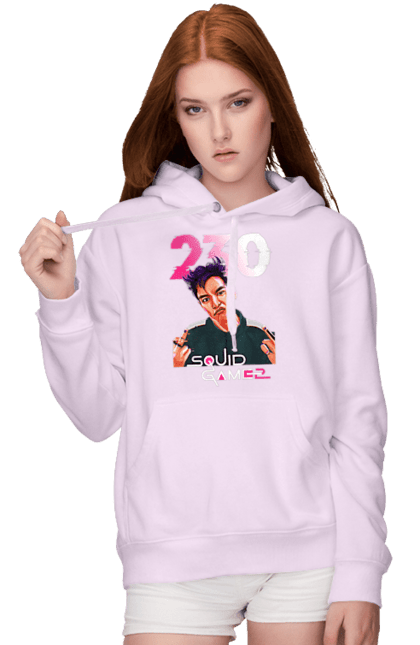 Жіноче худі з принтом "Гра в кальмара Танос". 230, netflix, squid game, thanos, гра в кальмара, гравець 230, нетфлікс, серіал, танос. 2070702