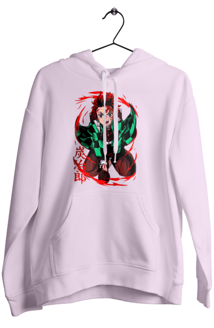 Women's hoodie with prints Demon Slayer Tanjiro. Anime, demon slayer, kamado tanjiro, manga, tanjiro. 2070702