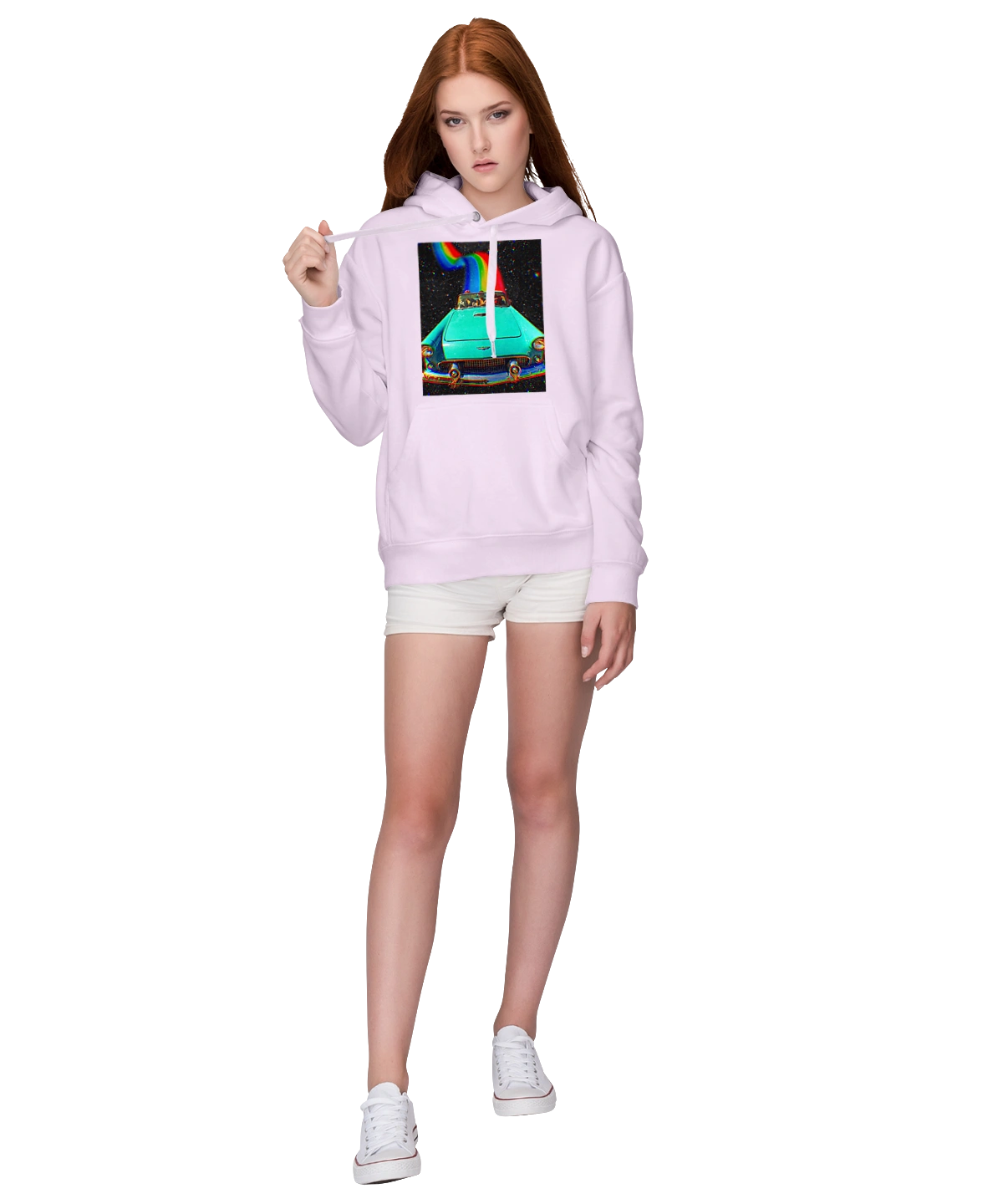 Picture, a car in space