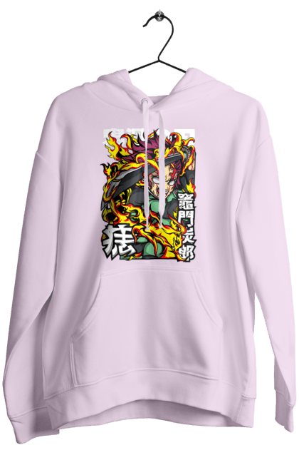 Women's hoodie with prints Demon Slayer Tanjiro. Anime, demon slayer, kamado tanjiro, manga, tanjiro. 2070702