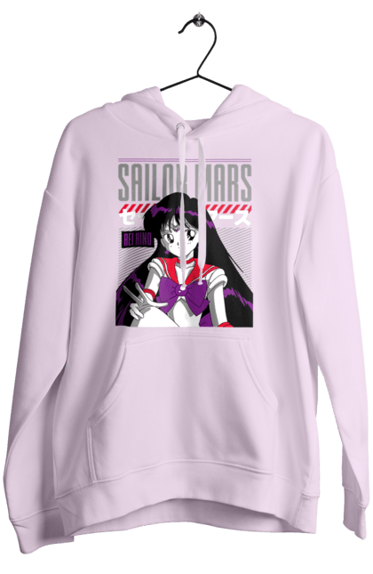 Women's hoodie with prints Sailor Moon Mars. Anime, drama, maho shojo, rei hino, sailor mars, sailor moon, tv series. 2070702