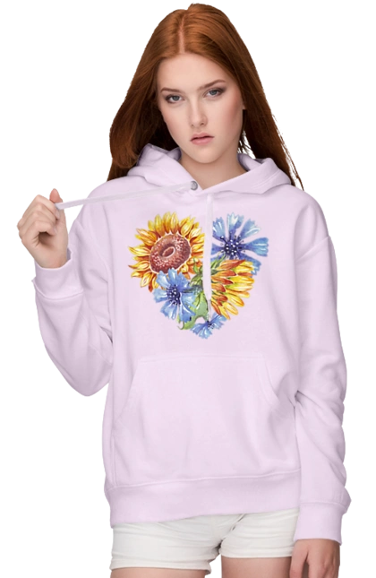 Серце соняшники та фіалки