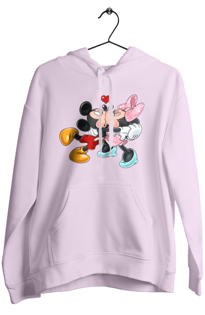 Жіноче худі з принтом "Міккі Маус та Мінні Маус". Mickey mouse, minnie mouse, дісней, міккі, міккі маус, мінні маус, мультфільм. 2070702