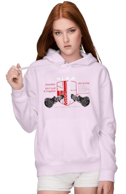 Жіноче худі з принтом "NLAW". Caesar, himars, nlaw, patriot, weapon, zaluzhny. 2070702
